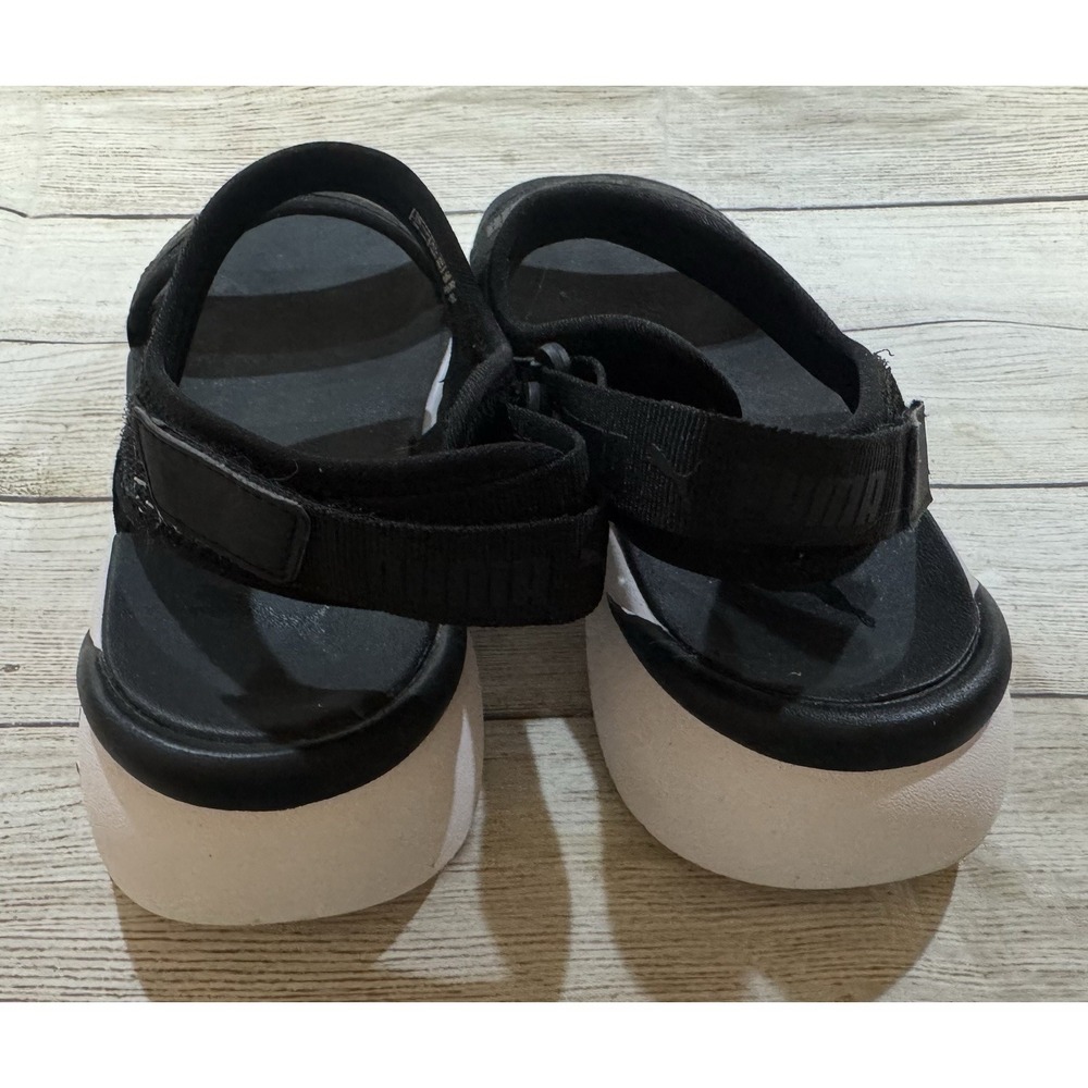 Womens PUMA Slingback Strappy Black Comfort Sandals Shoes Sz 10 - Picture 4 of 6
